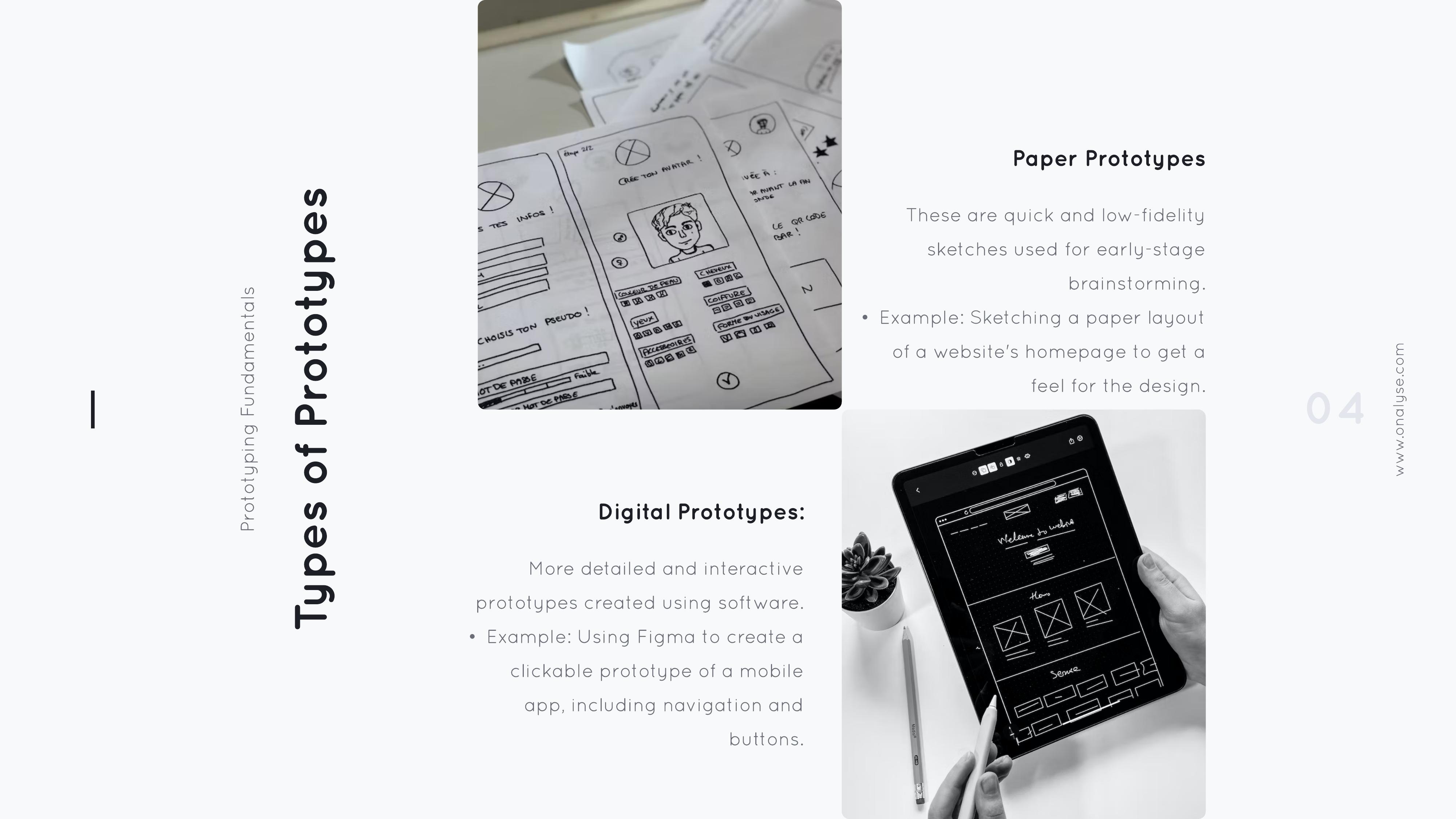 Types of Prototypes — Paper Prototypes and Digital Prototypes